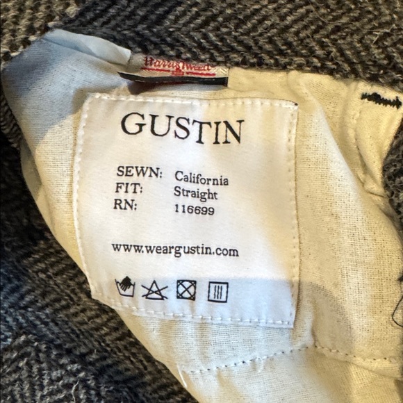 Men’s Gustin Charcoal Herringbone Trousers wool - Picture 5 of 7